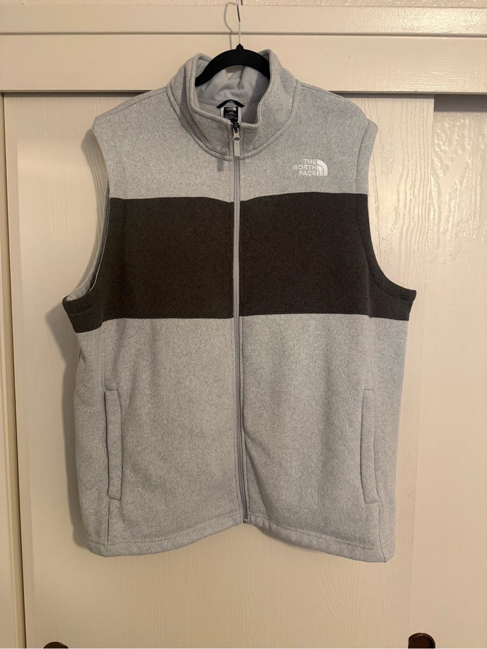 The North Face Light Gray & Dark Gray Kids Fleece Vest